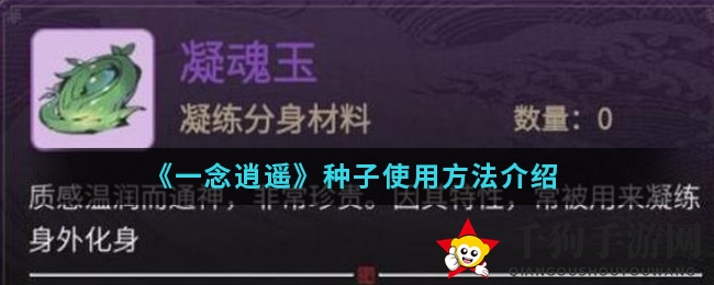 《一念逍遥》种子使用方法揭秘