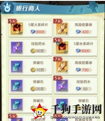《上古王冠》旅行商人购买推荐