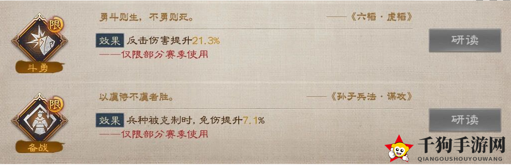 《三国志战棋版》S4赛季兵书一览